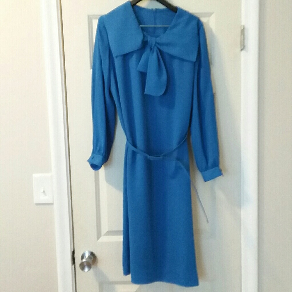Vivid Blue Vintage Secretary Dress